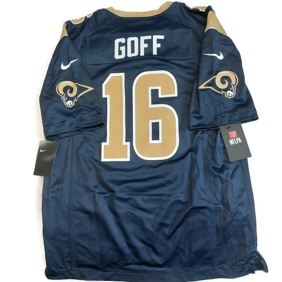 Nike Los Angeles Rams Jersey Mens Size S Jared Goff #16 On Field Blue - Picture 4 of 7